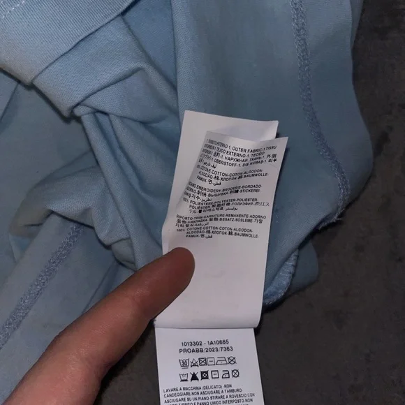 Versace Milano Embroidered Logo Sky Blue T-Shirt